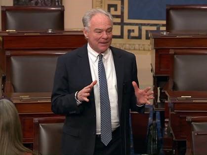 Senator Kaine speaking on Senate floor