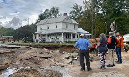 Sen Kaine visiting SWVA Following Hurricane Helene